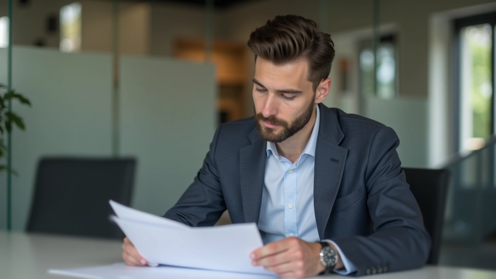 Persona completando formulario de apertura de Plan Ahorro 5 en entidad bancaria moderna